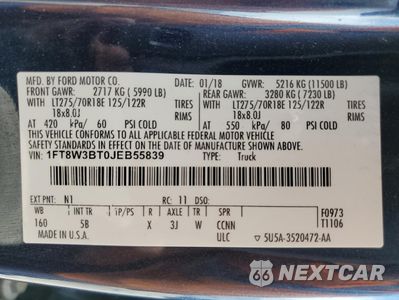 Zdjęcie 12 z 15 samochodu: 2018 FORD F350 SUPER DUTY VIN:1FT8W3BT0JEB55839 - miniatura