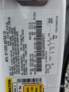 Zdjęcie 12 z 12 samochodu: 2017 FORD FUSION SE HYBRID VIN:3FA6P0LU6HR409271 - miniatura