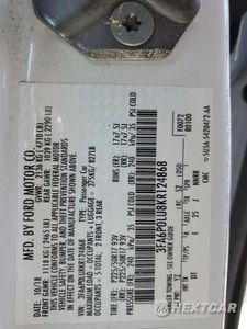 Zdjęcie 12 z 12 samochodu: 2019 FORD FUSION SE VIN:3FA6P0LU8KR124868 - miniatura