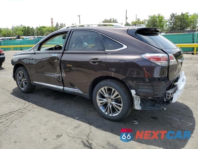 Drugie zdjęcie samochodu z przodu: 2013 LEXUS RX 450H VIN:JTJBC1BA0D2441338 - miniatura