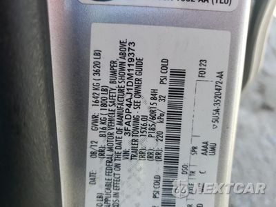 Zdjęcie 12 z 12 samochodu: 2013 FORD FIESTA S VIN:3FADP4AJ1DM119373 - miniatura