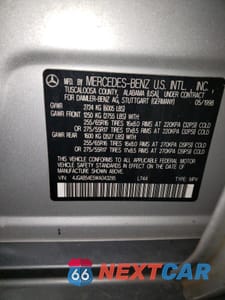 Zdjęcie 13 z 13 samochodu: 1998 MERCEDES-BENZ ML 320 VIN:4JGAB54E5WA043295 - miniatura