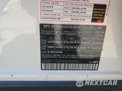 Zdjęcie 13 z 13 samochodu: 2009 MERCEDES-BENZ GL 450 4MATIC VIN:4JGBF71E89A509850 - miniatura