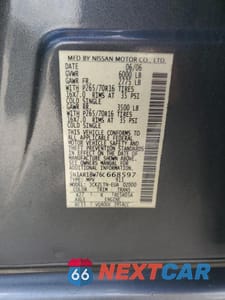 Zdjęcie 14 z 14 samochodu: 2006 NISSAN PATHFINDER LE VIN:5N1AR18W76C668597 - miniatura