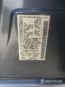 Zdjęcie 14 z 14 samochodu: 2006 NISSAN PATHFINDER LE VIN:5N1AR18W76C668597 - miniatura