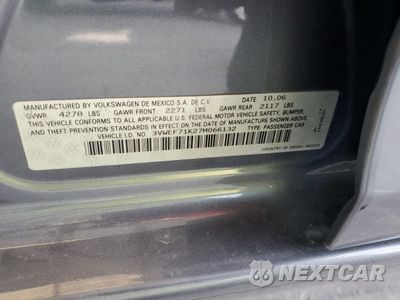 Zdjęcie 12 z 12 samochodu: 2007 VOLKSWAGEN JETTA WOLFSBURG VIN:3VWEF71K27M066132 - miniatura