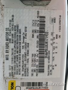 Zdjęcie 12 z 12 samochodu: 2018 FORD FUSION SE HYBRID VIN:3FA6P0LUXJR171933 - miniatura