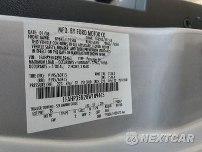 Zdjęcie 13 z 13 samochodu: 2008 FORD FOCUS VIN:1FAHP35N28W189463 - miniatura