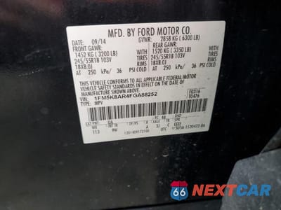 Zdjęcie 13 z 13 samochodu: 2015 FORD EXPLORER POLICE INTERCEPTOR VIN:1FM5K8AR4FGA88252 - miniatura