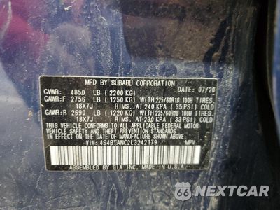 Zdjęcie 12 z 15 samochodu: 2020 SUBARU OUTBACK LIMITED VIN:4S4BTANC2L3242179 - miniatura