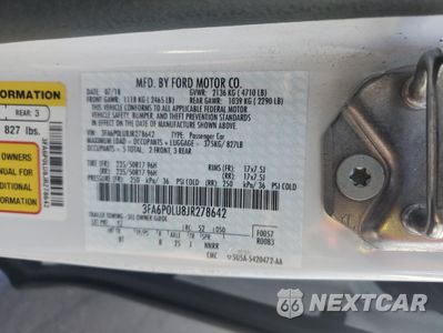 Zdjęcie 12 z 12 samochodu: 2018 FORD FUSION SE HYBRID VIN:3FA6P0LU8JR278642 - miniatura