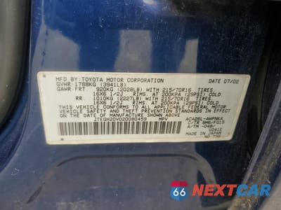 Zdjęcie 13 z 13 samochodu: 2002 TOYOTA RAV4 VIN:JTEGH20V020080459 - miniatura