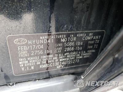 Zdjęcie 13 z 13 samochodu: 2004 HYUNDAI SANTA FE GLS VIN:KM8SC13E14U721273 - miniatura