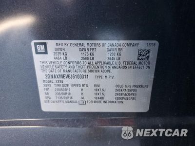 Zdjęcie 12 z 12 samochodu: 2018 CHEVROLET EQUINOX PREMIER VIN:2GNAXMEV6J6100311 - miniatura