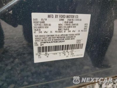 Zdjęcie 13 z 13 samochodu: 2019 FORD EDGE SEL VIN:2FMPK4J97KBC26241 - miniatura