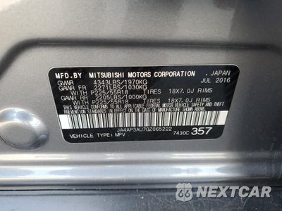 Zdjęcie 13 z 15 samochodu: 2016 MITSUBISHI OUTLANDER SPORT ES VIN:JA4AP3AU7GZ065222 - miniatura