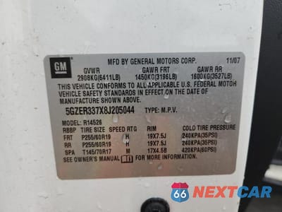 Zdjęcie 13 z 13 samochodu: 2008 SATURN OUTLOOK XR VIN:5GZER337X8J205044 - miniatura