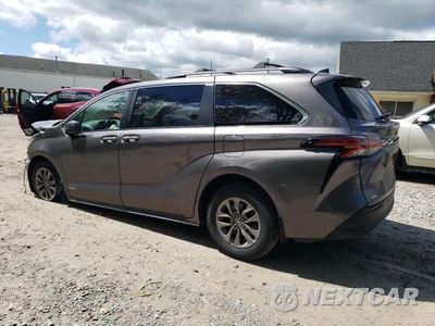 Drugie zdjęcie samochodu z przodu: 2021 TOYOTA SIENNA XLE VIN:5TDJSKFC6MS034488 - miniatura