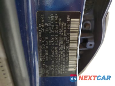 Zdjęcie 13 z 13 samochodu: 2005 HYUNDAI TUCSON GLS VIN:KM8JN12D95U147201 - miniatura