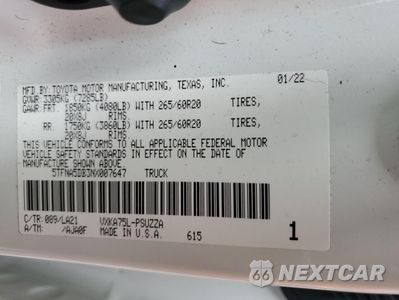 Zdjęcie 12 z 15 samochodu: 2022 TOYOTA TUNDRA CREWMAX PLATINUM VIN:5TFNA5DB3NX007647 - miniatura