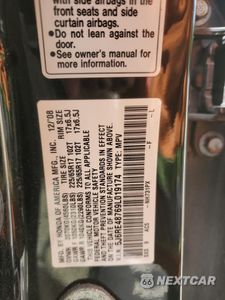 Zdjęcie 13 z 15 samochodu: 2009 HONDA CR-V EXL VIN:5J6RE48769L019174 - miniatura