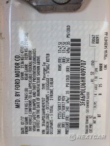 Zdjęcie 12 z 13 samochodu: 2017 FORD FUSION SE HYBRID VIN:3FA6P0LU6HR409707 - miniatura