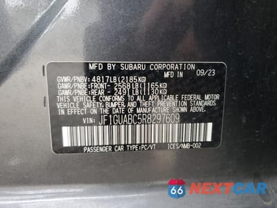 Zdjęcie 12 z 15 samochodu: 2024 SUBARU IMPREZA VIN:JF1GUABC5R8297609 - miniatura
