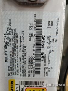 Zdjęcie 12 z 12 samochodu: 2020 FORD FUSION SE VIN:3FA6P0LU1LR206992 - miniatura