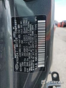 Zdjęcie 10 z 10 samochodu: 2022 HYUNDAI TUCSON BLUE VIN:KM8JBCA11NU040722 - miniatura