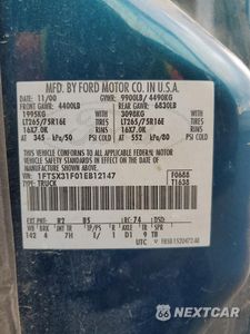Zdjęcie 13 z 15 samochodu: 2001 FORD F350 SRW SUPER DUTY VIN:1FTSX31F01EB12147 - miniatura