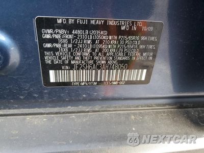 Zdjęcie 13 z 15 samochodu: 2010 SUBARU FORESTER 2.5X VIN:JF2SH6AC3AH748050 - miniatura