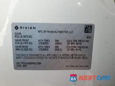 Zdjęcie 13 z 13 samochodu: 2023 RIVIAN R1S ADVENTURE VIN:7PDSGABA8PN012564 - miniatura