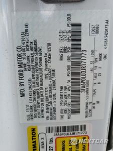 Zdjęcie 12 z 12 samochodu: 2018 FORD FUSION SE HYBRID VIN:3FA6P0LU3JR171773 - miniatura