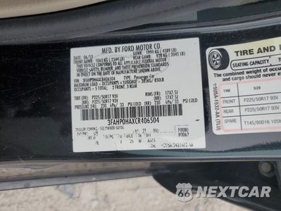 Zdjęcie 12 z 12 samochodu: 2012 FORD FUSION SE VIN:3FAHP0HAXCR406504 - miniatura