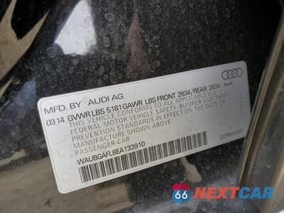 Zdjęcie 12 z 12 samochodu: 2014 AUDI S4 PREMIUM PLUS VIN:WAUBGAFL8EA133910 - miniatura