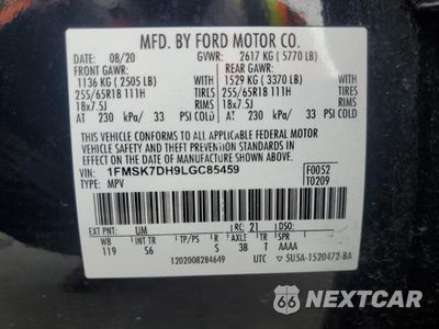 Zdjęcie 13 z 16 samochodu: 2020 FORD EXPLORER XLT VIN:1FMSK7DH9LGC85459 - miniatura
