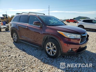 Czwarte zdjęcie samochodu z boku: 2015 TOYOTA HIGHLANDER XLE VIN:5TDKKRFH1FS055227 - miniatura