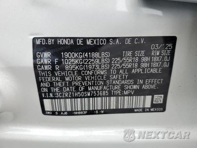 Zdjęcie 13 z 13 samochodu: 2025 HONDA HR-V SPORT VIN:3CZRZ1H50SM753685 - miniatura