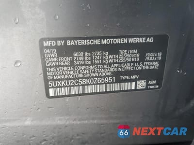 Zdjęcie 13 z 14 samochodu: 2019 BMW X6 XDRIVE35I VIN:5UXKU2C58K0Z65951 - miniatura
