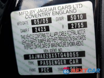 Zdjęcie 13 z 15 samochodu: 2005 JAGUAR SUPER V8 VIN:SAJWA82BX5TG48055 - miniatura