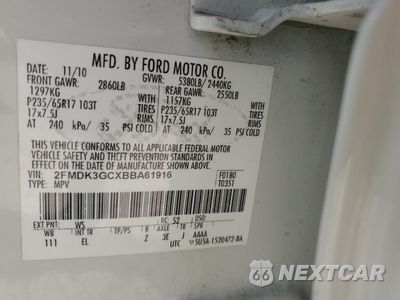 Zdjęcie 13 z 13 samochodu: 2011 FORD EDGE SE VIN:2FMDK3GCXBBA61916 - miniatura