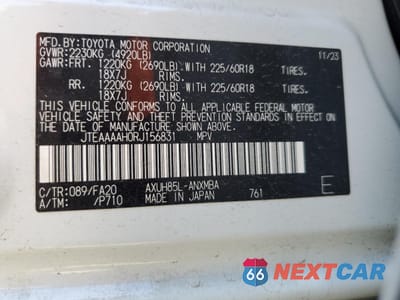 Zdjęcie 13 z 15 samochodu: 2024 TOYOTA VENZA LE VIN:JTEAAAAH0RJ156831 - miniatura