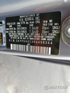 Zdjęcie 12 z 14 samochodu: 2024 KIA TELLURIDE S VIN:5XYP64GCXRG498364 - miniatura