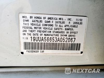 Zdjęcie 13 z 13 samochodu: 2003 ACURA 3.2TL VIN:19UUA56653A052067 - miniatura