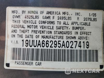 Zdjęcie 12 z 12 samochodu: 2005 ACURA TL VIN:19UUA66295A027419 - miniatura