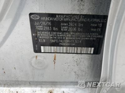 Zdjęcie 12 z 13 samochodu: 2017 HYUNDAI ELANTRA SE VIN:5NPD74LF0HH113014 - miniatura