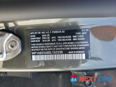 Zdjęcie 14 z 14 samochodu: 2025 PORSCHE MACAN 4S VIN:WP1AB2XA8SL152338 - miniatura