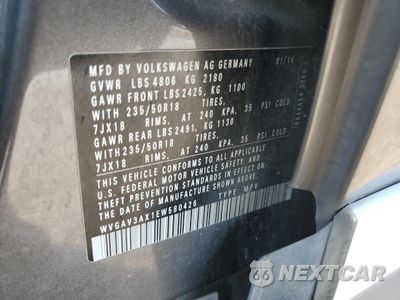 Zdjęcie 12 z 12 samochodu: 2014 VOLKSWAGEN TIGUAN S VIN:WVGAV3AX1EW580426 - miniatura