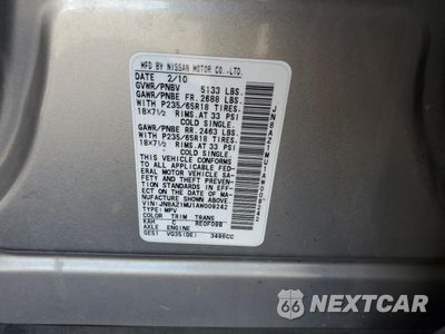 Zdjęcie 13 z 15 samochodu: 2010 NISSAN MURANO S VIN:JN8AZ1MU1AW009242 - miniatura