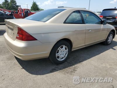 Trzecie zdjęcie samochodu z tyłu: 2002 HONDA CIVIC LX VIN:1HGEM22542L010872 - miniatura